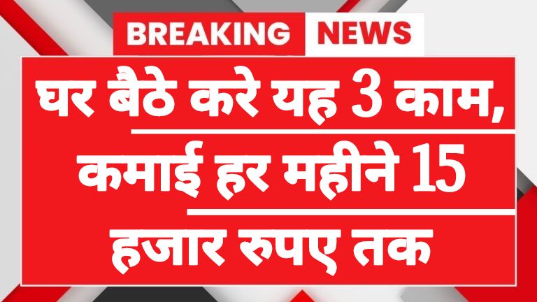 ghar baithe kare yeh 3 kaam kamai 15 hazar rupay,